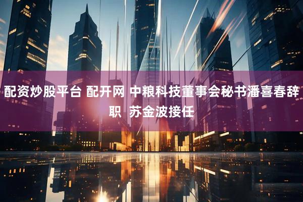 配资炒股平台 配开网 中粮科技董事会秘书潘喜春辞职  苏金波接任