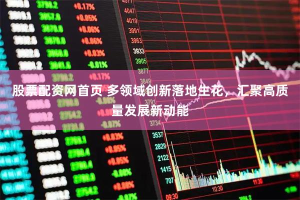 股票配资网首页 多领域创新落地生花，汇聚高质量发展新动能
